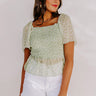 Peonies Preferred Smocked Top In Lime Image - 1