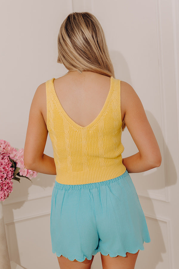 Biggest Smile Knit Top In Yellow Image - 3