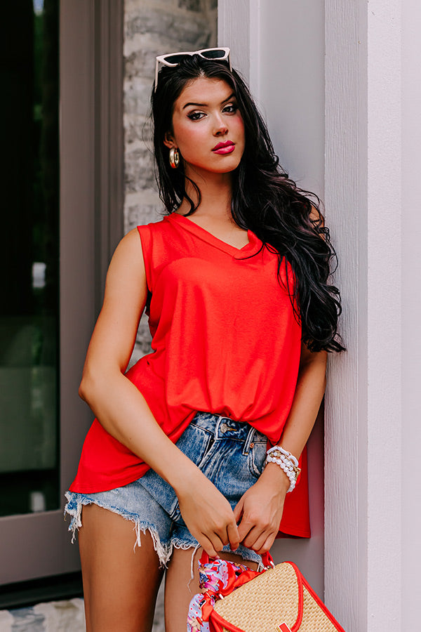 Summer Firework Shift Top In Red Image - 2