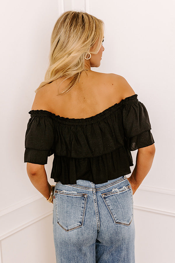 Double Date Babydoll Top In Black Image - 3