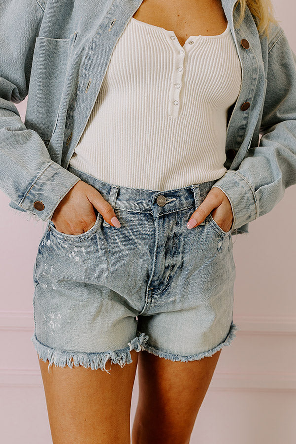 KanCan The Quinston High Waist Frayed Shorts Image - 1