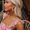 Looking Sassy Hoop Earrings In Light Pink Image - 1