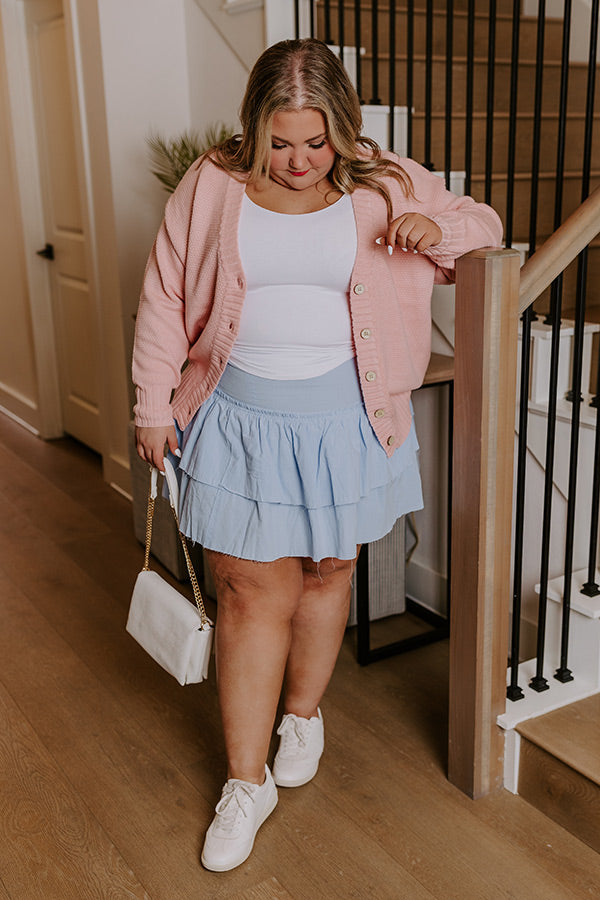 Exchanging Stories Skirt In Sky Blue Image - 4