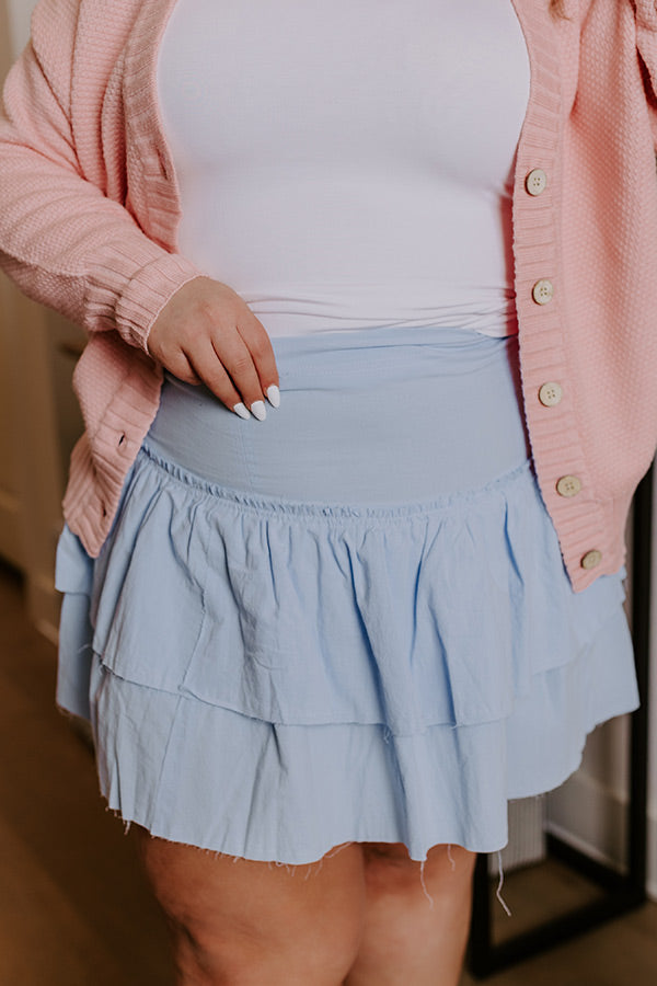 Exchanging Stories Skirt In Sky Blue Image - 5