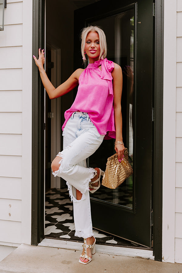 Make It Memorable Shift Top In Hot Pink Image - 2