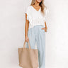 Believe The Dream Peplum Top In White Image - 1