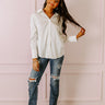 Plan For Success Satin Button Up In Ivory Image - 1