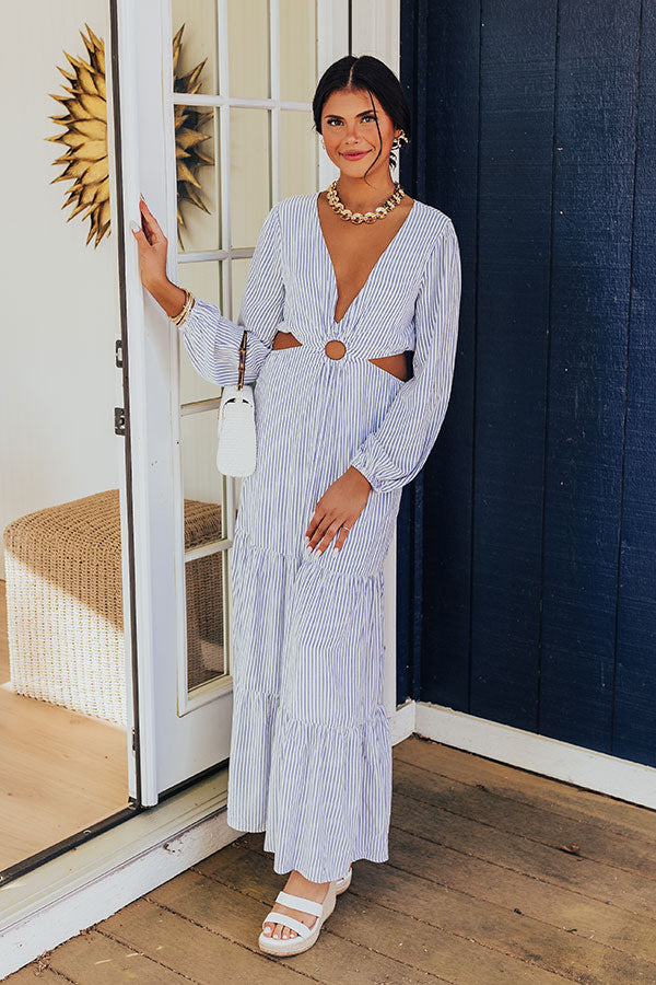 Sweet By The Sea Cut Out Maxi in Blue Image - 1