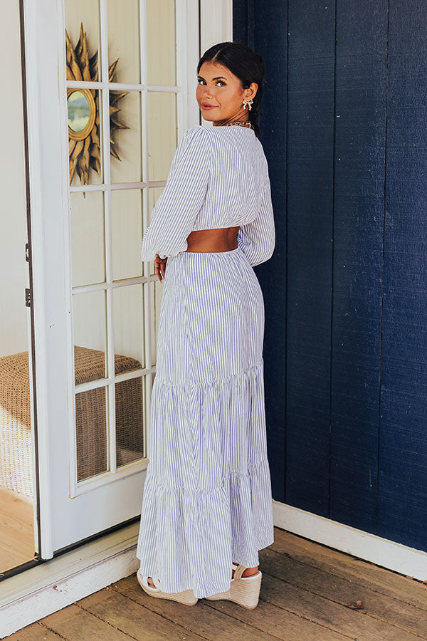 Sweet By The Sea Cut Out Maxi in Blue Image - 3