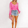 Showered In Love Crop Top In Pink Image - 1