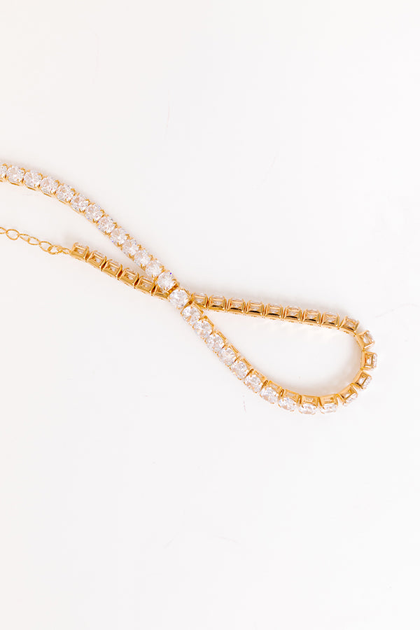 Real Romance Cubic Zirconia Necklace In Gold Image - 2