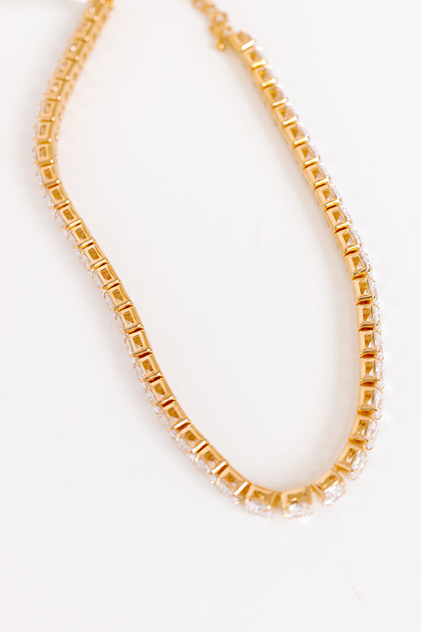 Real Romance Cubic Zirconia Necklace In Gold Image - 3