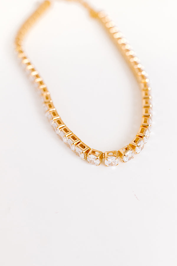 Real Romance Cubic Zirconia Necklace In Gold Image - 1