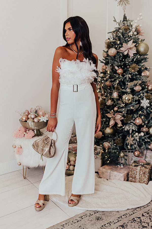 Expect The Best Feather Jumpsuit Image - 1