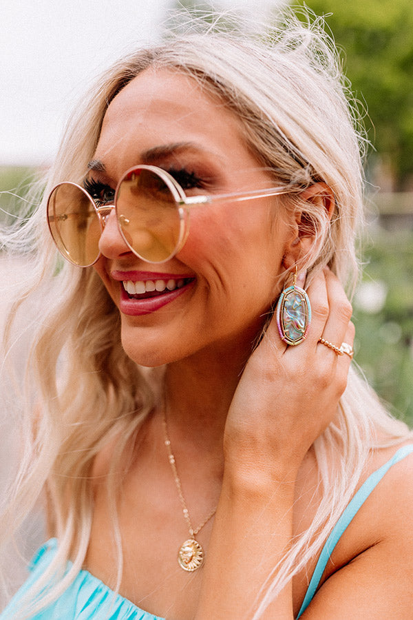 Kendra Scott Threaded Elle Gold Drop Earrings in Pastel Mix Image - 2