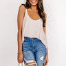 Move On Satin Shift Tank In Champagne Image - 1