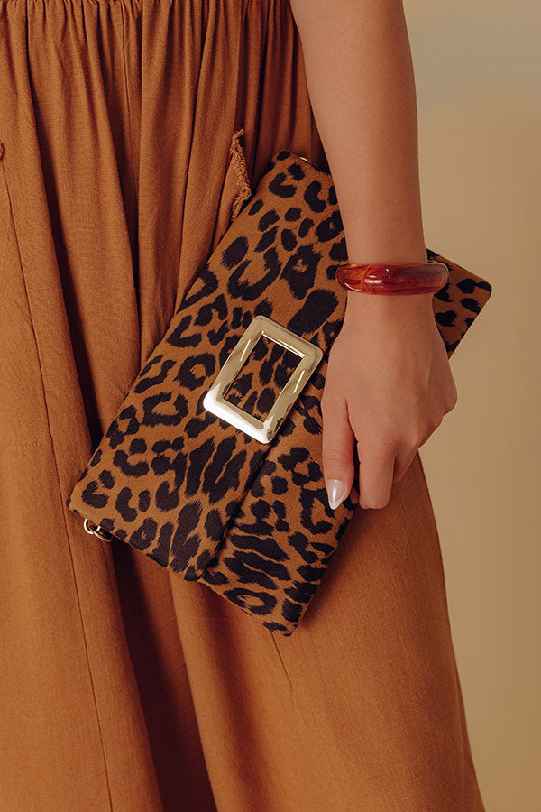 Think Pretty Leopard Clutch Image - 1