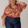Truly Beautiful Satin Top In Dark Tangerine Curves Image - 1
