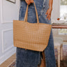 Boston Market Faux Leather Tote In Iced Mocha Image - 1