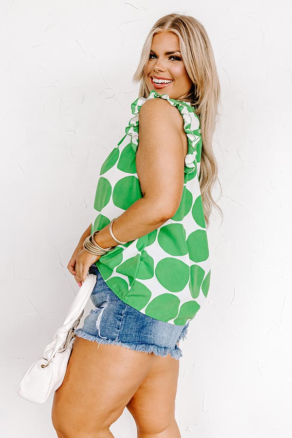 Brunch And Go Shift Top In Kelly Green Curves Image - 3