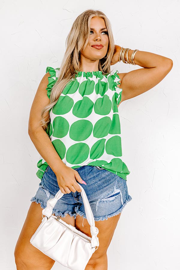 Brunch And Go Shift Top In Kelly Green Curves Image - 1