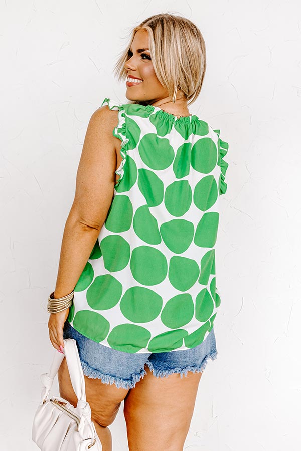 Brunch And Go Shift Top In Kelly Green Curves Image - 4