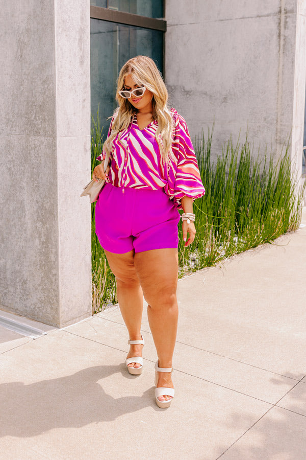 Ready To Remix High Waist Shorts In Orchid Curves Image - 4