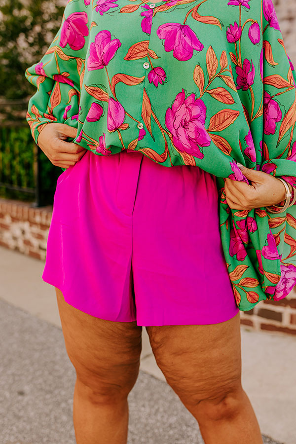 Ready To Remix High Waist Shorts In Orchid Curves Image - 1