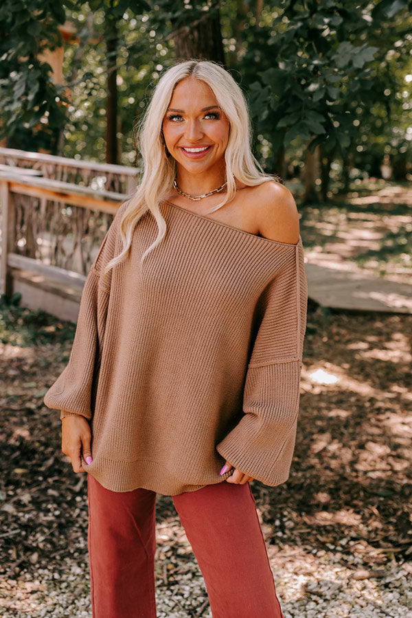 Sweet Match Knit Sweater In Iced Latte