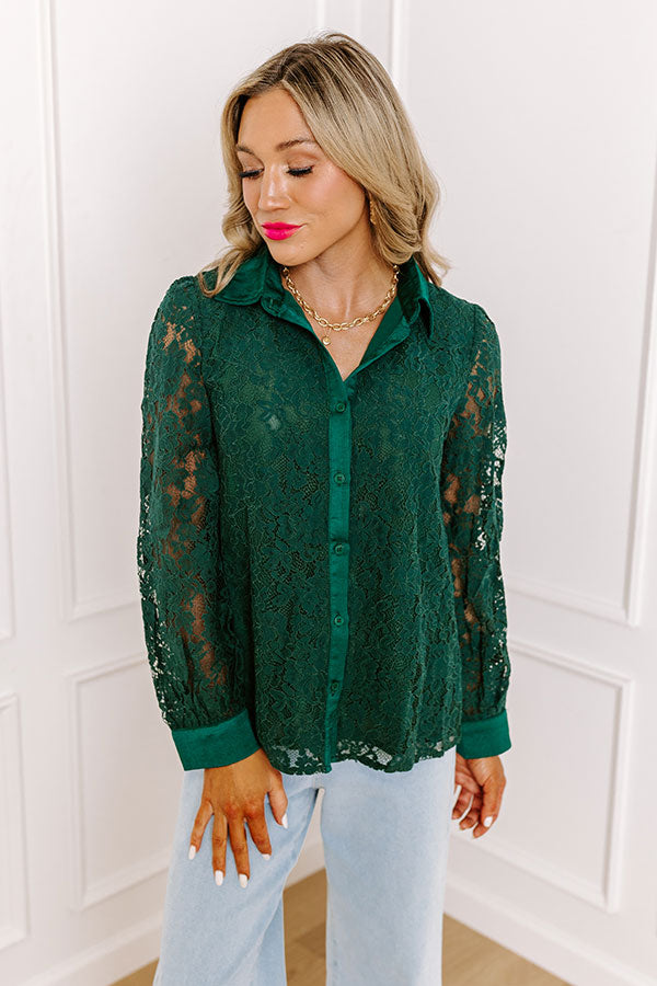 Fairest Of Them All Lace Button Up Image - 5