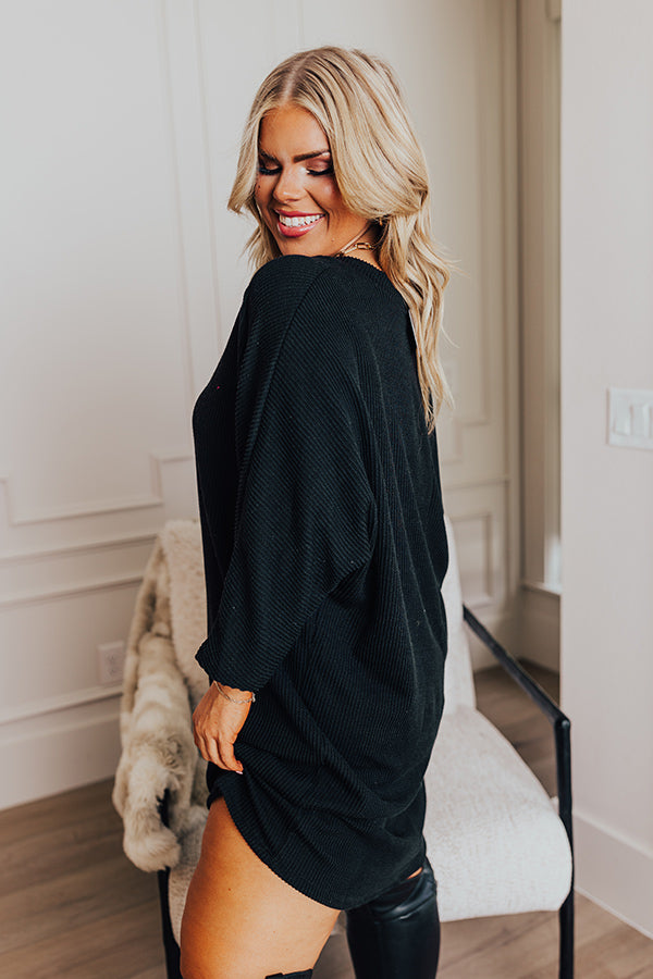 Casual Chats Shift Dress In Black Curves Image - 3