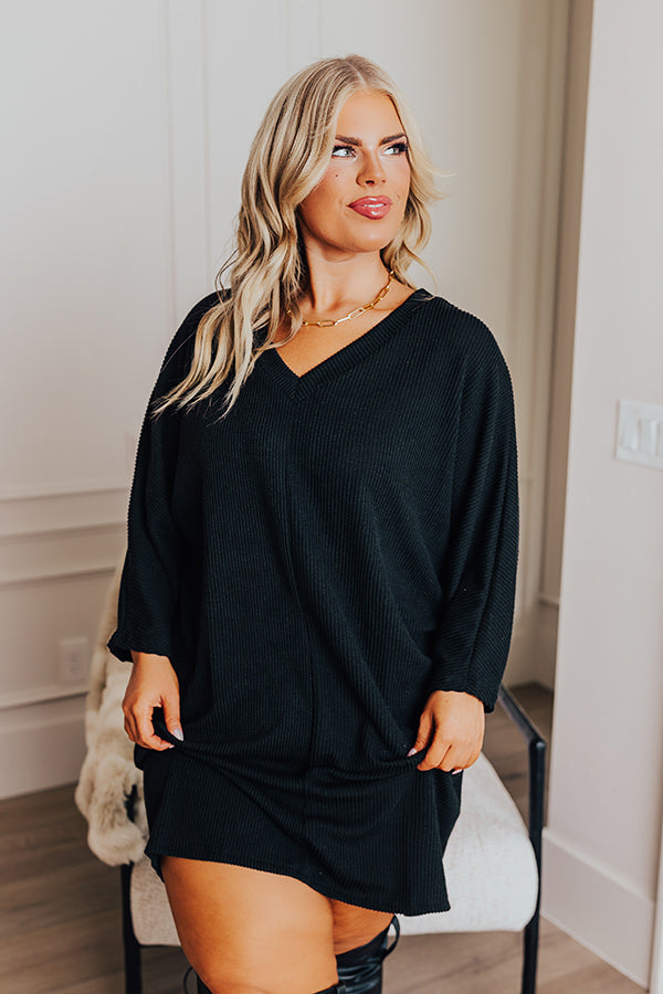 Casual Chats Shift Dress In Black Curves Image - 2