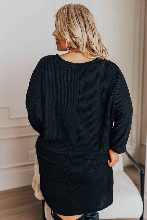 Casual Chats Shift Dress In Black Curves Image - 5