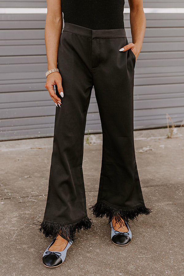 Book It High Waist Feather Pants Image - 2