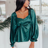 Genuine Reaction Babydoll Top In Hunter Green Image - 1