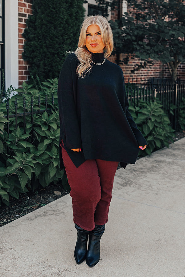 True Warmth Shift Sweater In Black Curves Image - 1