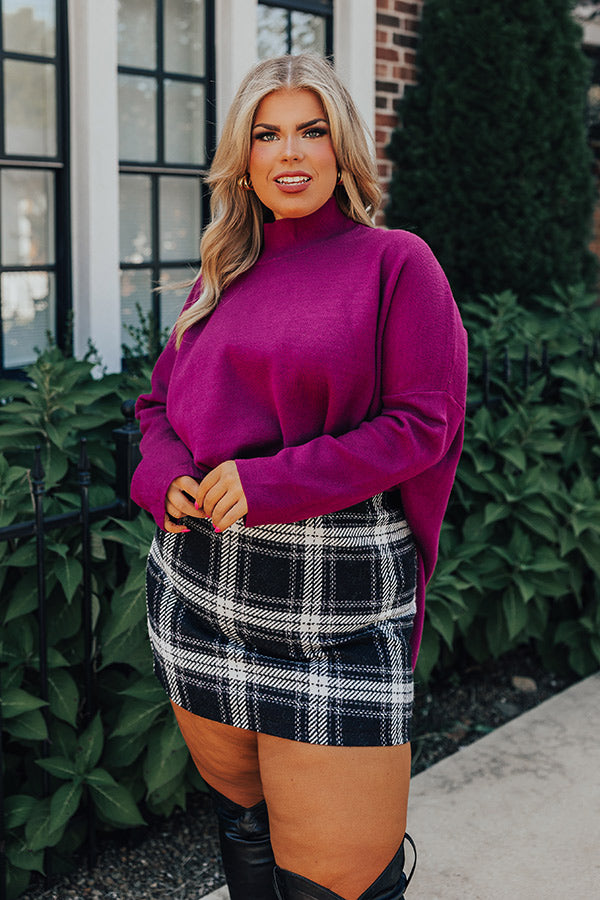 True Warmth Shift Sweater In Orchid Curves Image - 1