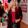 Apple Cider Sips Velvet Top In Wine Image - 1