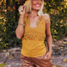 Call Me Yours Crochet Tank In Mustard Image - 1