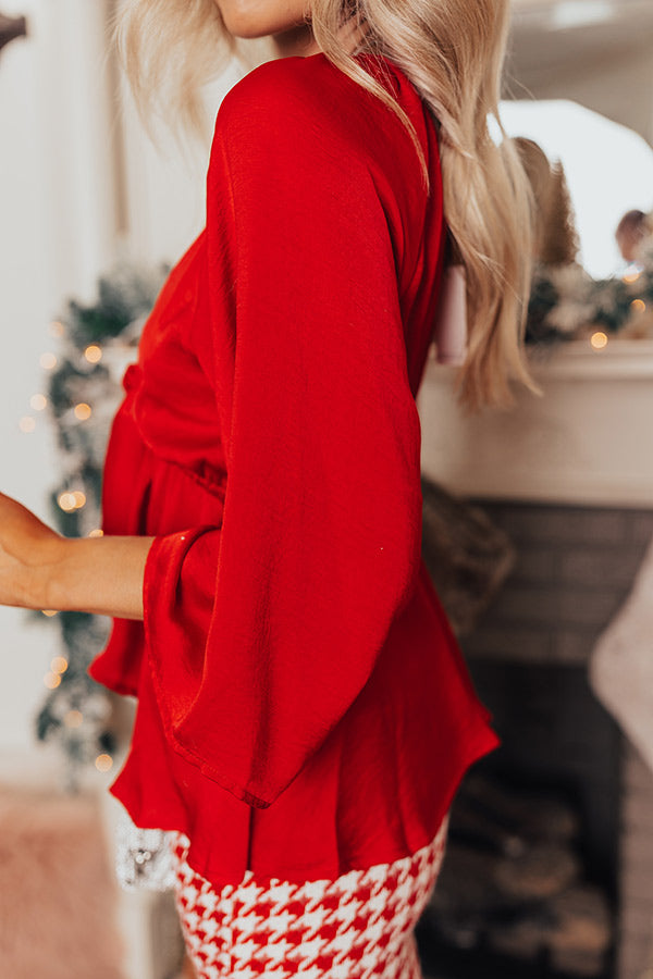 Sweet Sense Babydoll Top In Red Image - 4