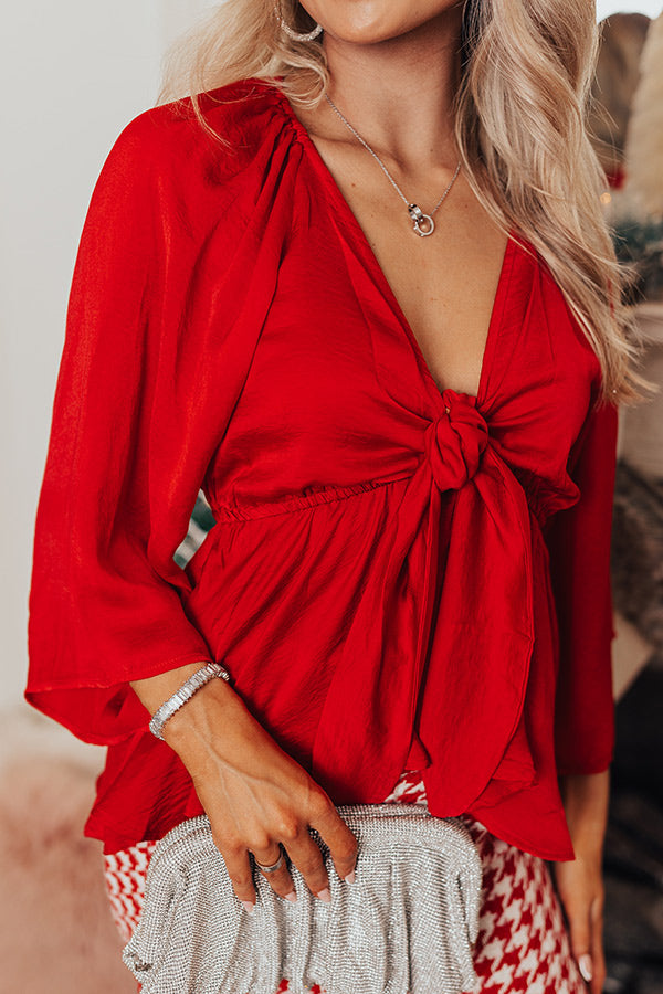 Sweet Sense Babydoll Top In Red Image - 1