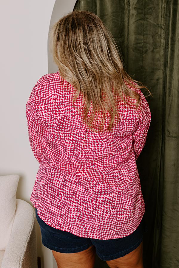 Take A Photo Houndstooth Top Curves Image - 5