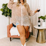 Rooftop Soiree Velvet Burnout Top In Iced Latte Curves Image - 1