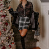 Rooftop Soiree Velvet Burnout Top In Black Image - 1