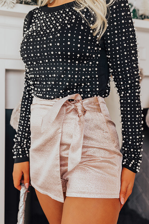 Over The Edge Metallic Skort Image - 4