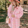 Boston BFF Tweed Jacket In Pink Curves Image - 1