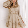 Wishing For Wine Dress In Gold Image - 1