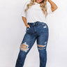 Judy Blue The Diana Midrise Distressed Jean Curves Image - 1