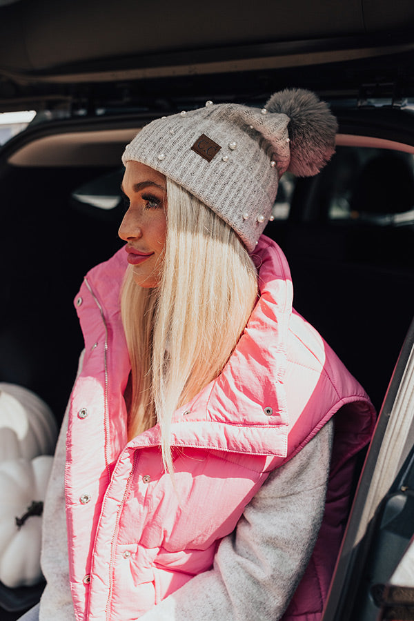 Cozy Zone Embellished Beanie In Grey Image - 2