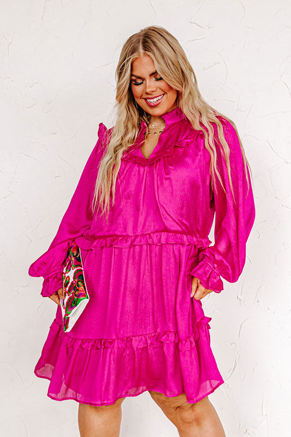 Wishing For Wine Dress In Hot Pink Curves Image - 2